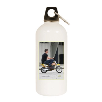 Jensen Ackles White Water Bottle With Carabiner