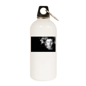 Jensen Ackles White Water Bottle With Carabiner