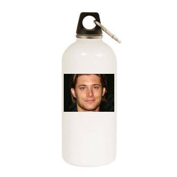 Jensen Ackles White Water Bottle With Carabiner