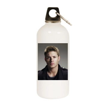 Jensen Ackles White Water Bottle With Carabiner