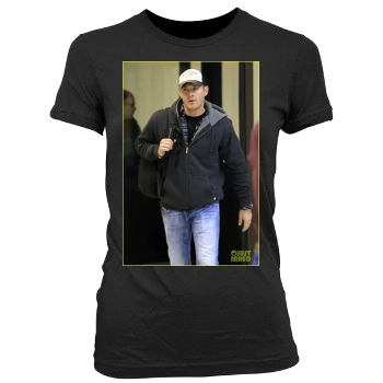 Jensen Ackles Women's Junior Cut Crewneck T-Shirt