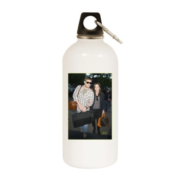 Jensen Ackles White Water Bottle With Carabiner