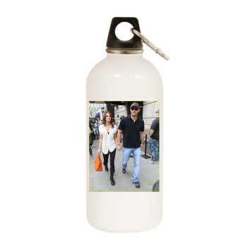 Jensen Ackles White Water Bottle With Carabiner