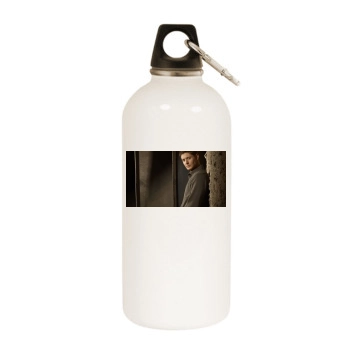 Jensen Ackles White Water Bottle With Carabiner