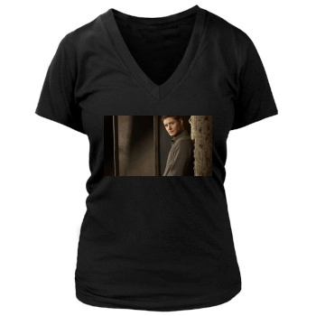 Jensen Ackles Women's Deep V-Neck TShirt