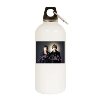 Jensen Ackles White Water Bottle With Carabiner