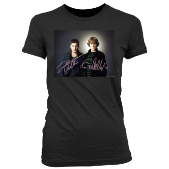 Jensen Ackles Women's Junior Cut Crewneck T-Shirt