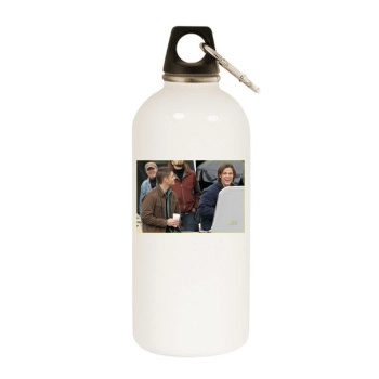 Jensen Ackles White Water Bottle With Carabiner