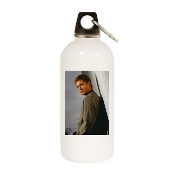 Jensen Ackles White Water Bottle With Carabiner