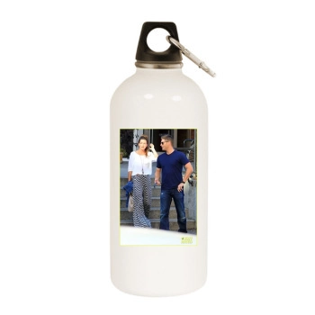 Jensen Ackles White Water Bottle With Carabiner