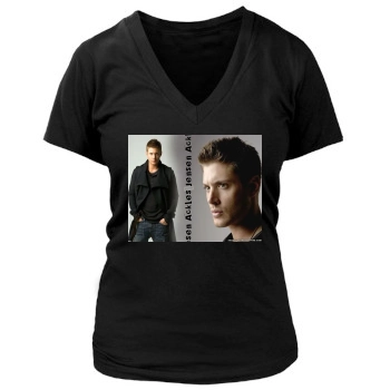 Jensen Ackles Women's Deep V-Neck TShirt