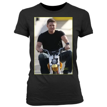 Jensen Ackles Women's Junior Cut Crewneck T-Shirt