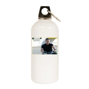 Jensen Ackles White Water Bottle With Carabiner