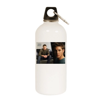 Jensen Ackles White Water Bottle With Carabiner