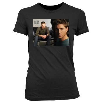 Jensen Ackles Women's Junior Cut Crewneck T-Shirt