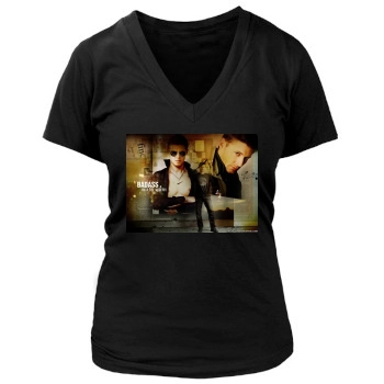 Jensen Ackles Women's Deep V-Neck TShirt