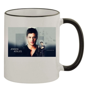 Jensen Ackles 11oz Colored Rim & Handle Mug