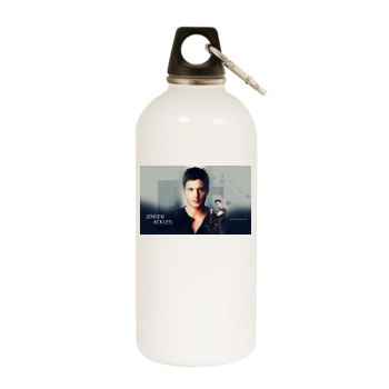 Jensen Ackles White Water Bottle With Carabiner