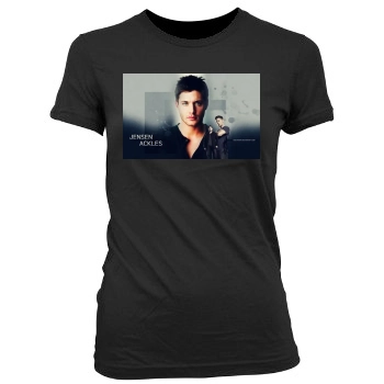 Jensen Ackles Women's Junior Cut Crewneck T-Shirt