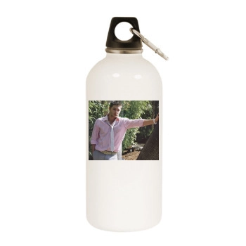 Jensen Ackles White Water Bottle With Carabiner