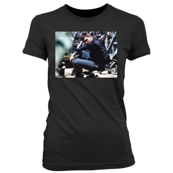 Jensen Ackles Women's Junior Cut Crewneck T-Shirt