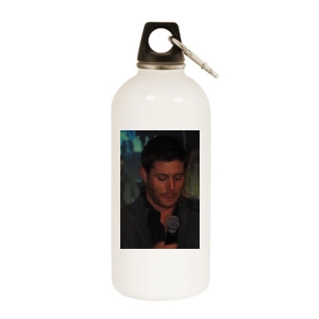 Jensen Ackles White Water Bottle With Carabiner