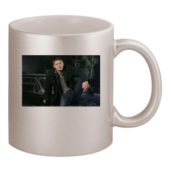 Jensen Ackles 11oz Metallic Silver Mug