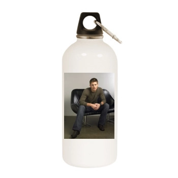 Jensen Ackles White Water Bottle With Carabiner