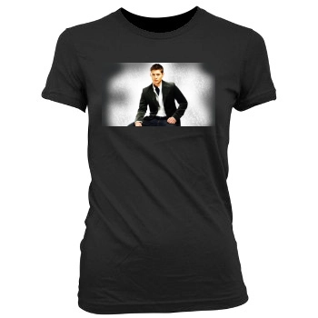 Jensen Ackles Women's Junior Cut Crewneck T-Shirt