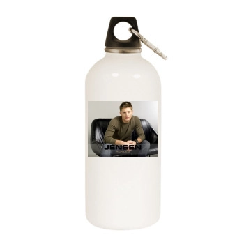 Jensen Ackles White Water Bottle With Carabiner