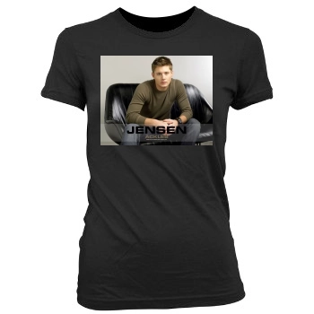 Jensen Ackles Women's Junior Cut Crewneck T-Shirt