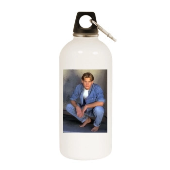 Jensen Ackles White Water Bottle With Carabiner