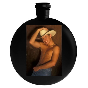 Jensen Ackles Round Flask