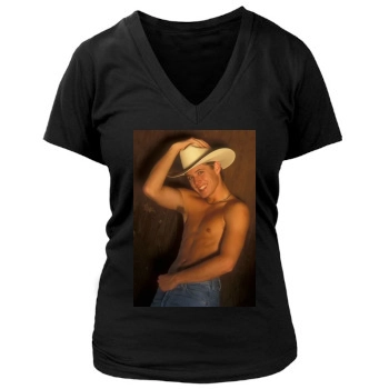 Jensen Ackles Women's Deep V-Neck TShirt