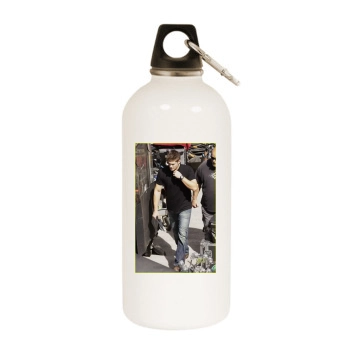 Jensen Ackles White Water Bottle With Carabiner