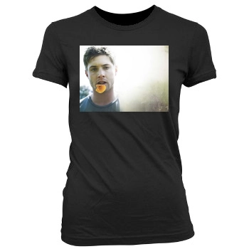 Jensen Ackles Women's Junior Cut Crewneck T-Shirt