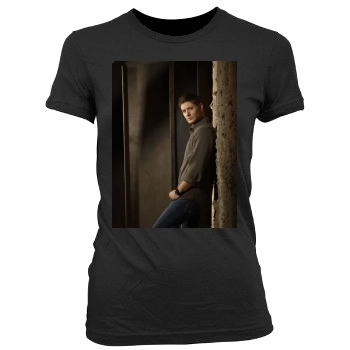 Jensen Ackles Women's Junior Cut Crewneck T-Shirt