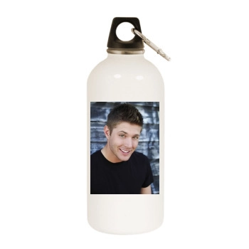 Jensen Ackles White Water Bottle With Carabiner