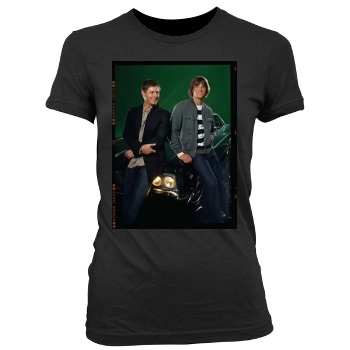 Jensen Ackles Women's Junior Cut Crewneck T-Shirt