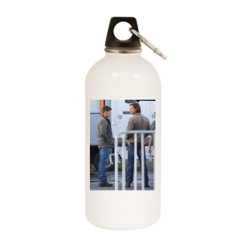 Jensen Ackles White Water Bottle With Carabiner