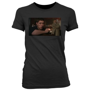 Jensen Ackles Women's Junior Cut Crewneck T-Shirt