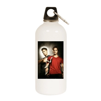 Jensen Ackles White Water Bottle With Carabiner