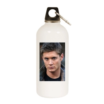 Jensen Ackles White Water Bottle With Carabiner