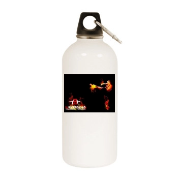 Kickboxing White Water Bottle With Carabiner