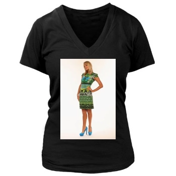 Paris Hilton Women's Deep V-Neck TShirt