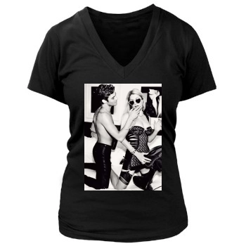 Paris Hilton Women's Deep V-Neck TShirt