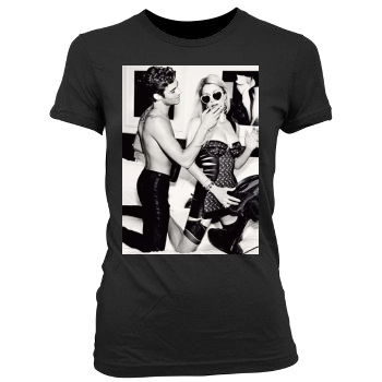 Paris Hilton Women's Junior Cut Crewneck T-Shirt