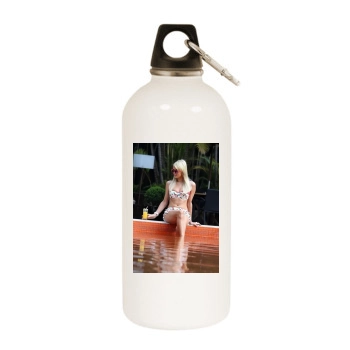 Paris Hilton White Water Bottle With Carabiner