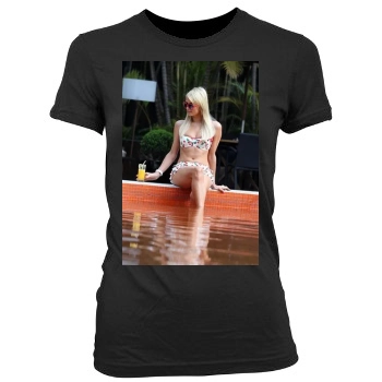 Paris Hilton Women's Junior Cut Crewneck T-Shirt