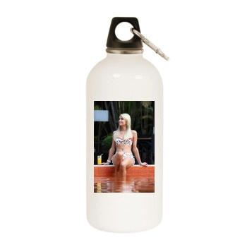 Paris Hilton White Water Bottle With Carabiner